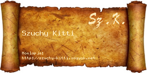 Szuchy Kitti névjegykártya